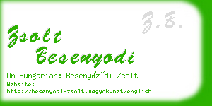 zsolt besenyodi business card